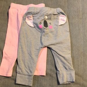 2 Pack Cat & Jack Bottoms 6-9 month
